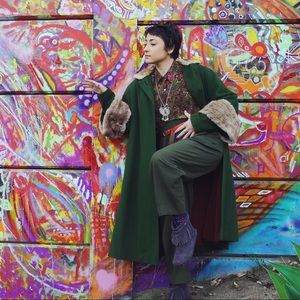 Beautiful long green vintage fur coat 💚🏆👌🏼
